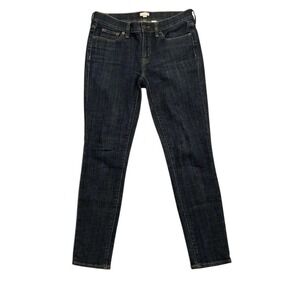 J Crew Women's Stretch Skinny Low Rise Denim Dark Blue Jeans SZ 27 ‎ W30/L27